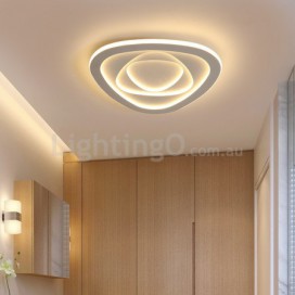 Modern Contemporary Triangle Stainless Steel Flush Mount Ceiling Light