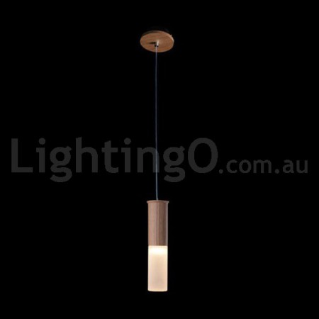 Modern/ Contemporary One Light Wooden Pendant Light