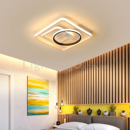 Modern Contemporary Square Aluminum Alloy Flush Mount Ceiling Light