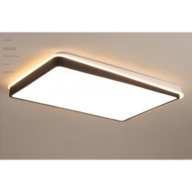 Modern Contemporary Rectangle Stainless Steel Flush Mount Ceiling Light