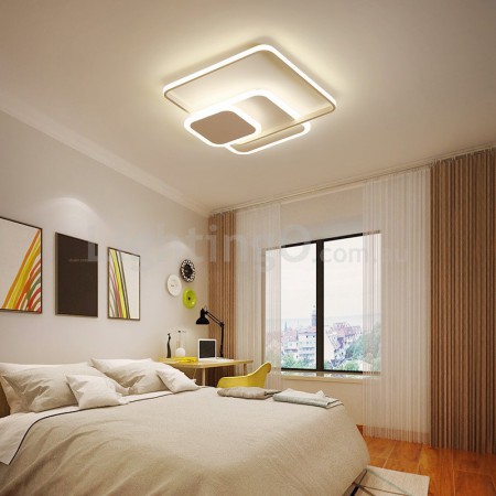 Modern Contemporary Square Aluminum Alloy Flush Mount Ceiling Light