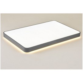 Modern Contemporary Rectangle Stainless Steel Flush Mount Ceiling Light