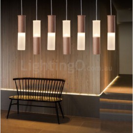 Modern/ Contemporary 7 Light Wooden Pendant Light