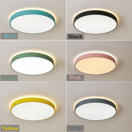 Modern Contemporary Round Stainless Steel Flush Mount Ceiling Light