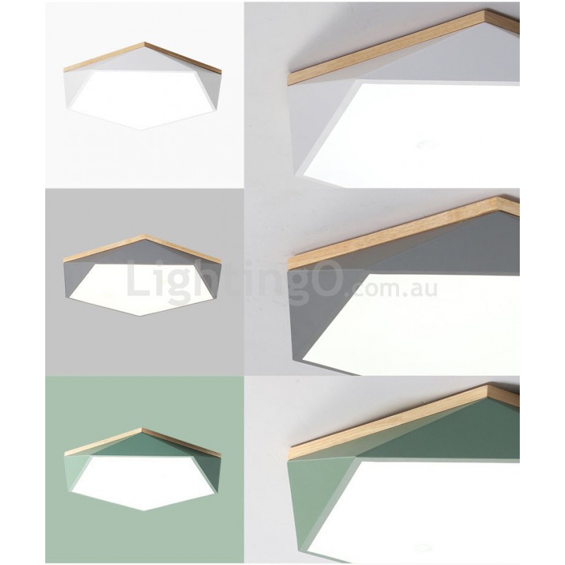 Hexagonal flush clearance ceiling light