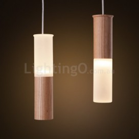 Modern/ Contemporary 7 Light Wooden Pendant Light