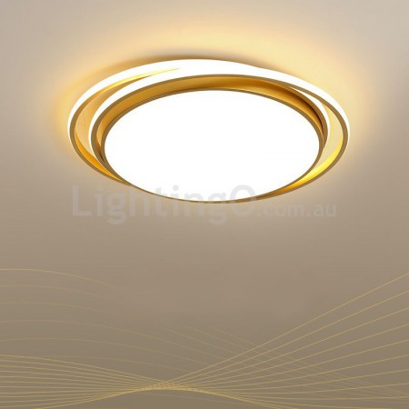 Modern Contemporary Stainless Steel Flush Mount Ceiling Light