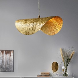 Fine Brass 1 Light Pendant Light with Pure Brass Shade