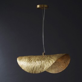 Fine Brass 1 Light Pendant Light with Pure Brass Shade