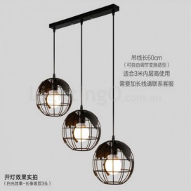 Country Vintage Globe Metal Pendant Light