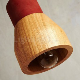 Vintage Wood Cement Pendant Light