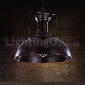 Black Country Vintage Metal Pendant Light