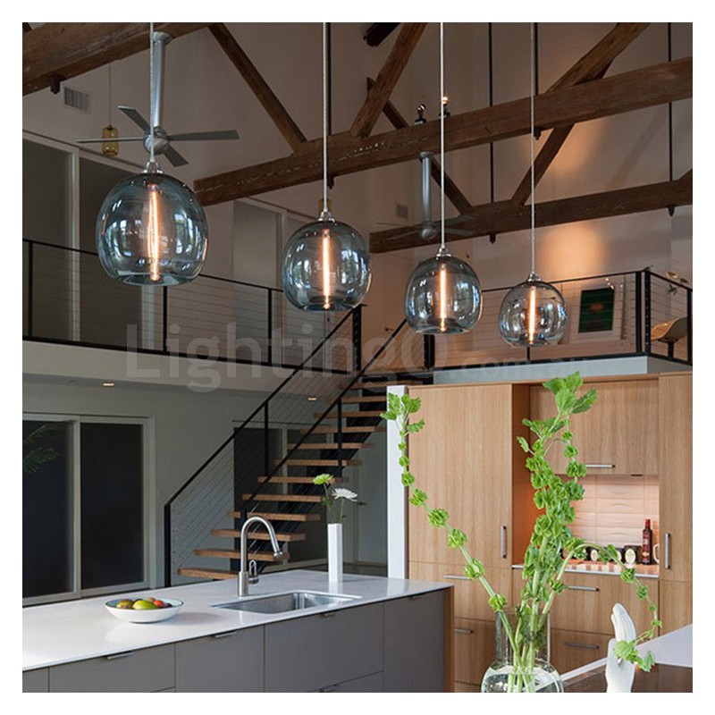 Modern Contemporary Multi Colors 1 Light Glass Pendant Light