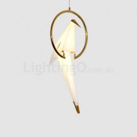 Modern/ Contemporary Paper Crane 1 Light Pendant Light