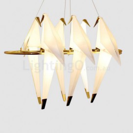 Modern/ Contemporary Paper Crane 6 Light Pendant Light
