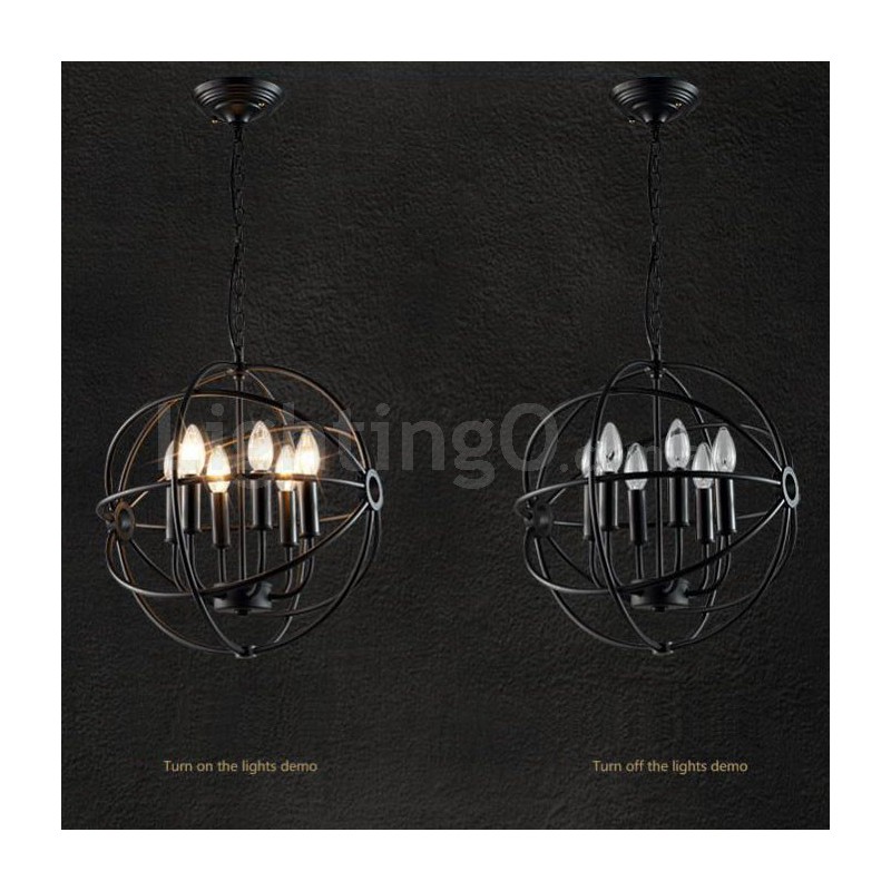 Metal sphere discount light fixture