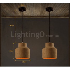 Modern/ Contemporary Cement Single Light Pendant Light