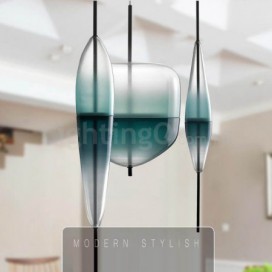 Modern/ Contemporary Gradient Color Pendant Light with Glass Shade