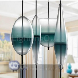 Modern/ Contemporary Gradient Color Pendant Light with Glass Shade