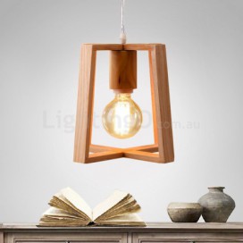 Wooden Modern/ Contemporary 1 Light Pendant Light