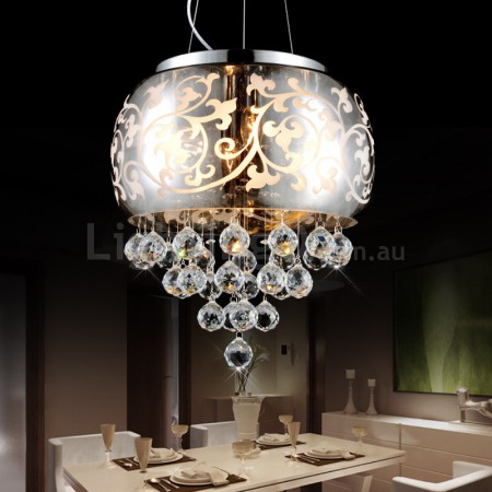 3 Light Modern/Contemporary Crystal Pendant Light