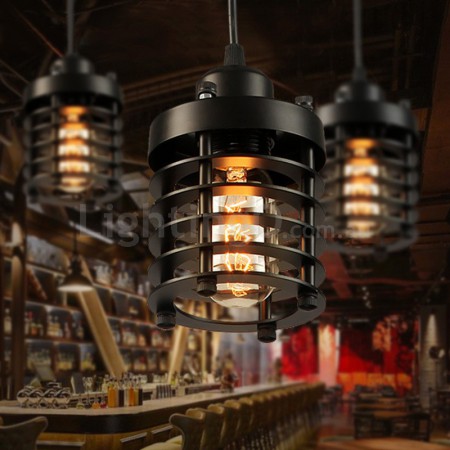 Retro / Vintage Metal 1 Light Pendant Light