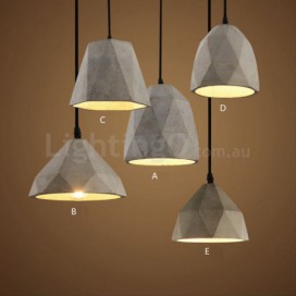 Vintage Cement 1 Light Pendant Light