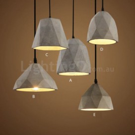 Vintage Cement 1 Light Pendant Light