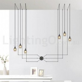 For 6 Light Pendant Light with Glass Shade
