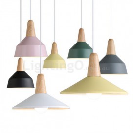 Modern/ Contemporary Wood Metal Multi Colors Pendant Light