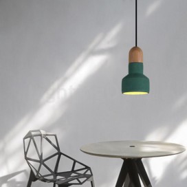 Vintage Wood Cement Multi Colors Pendant Light