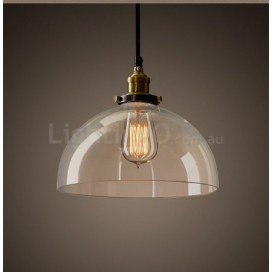 Retro / Vintage Pendant Light with Glass Shade