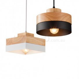 Modern/ Contemporary Wood Metal Wood Pendant Light