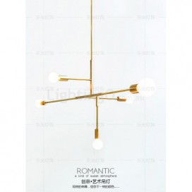 5 Light Modern/ Contemporary Copper Chandelier