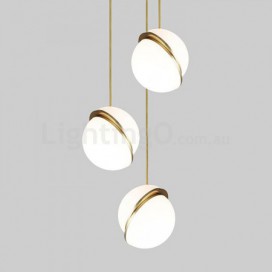 Modern/ Contemporary Copper Pendant Light with Glass Shade