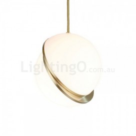 Modern/ Contemporary Copper Pendant Light with Glass Shade