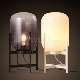 Modern/ Contemporary Metal Table Lamp with Glass Shade