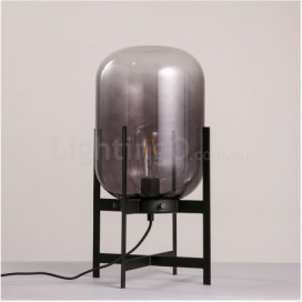 Modern/ Contemporary Metal Table Lamp with Glass Shade