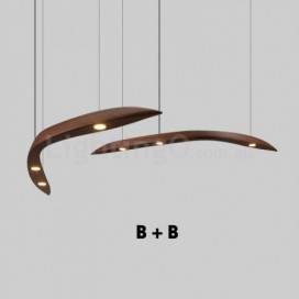 3 Light Modern/ Contemporary Wood Pendant Light