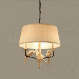 3 Light Rustic / Lodge Vintage Pendant Light