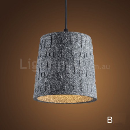 Retro / Vintage Cement 1 Light Pendant Light