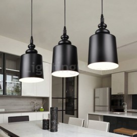 Black Modern/ Contemporary 3 Light Pendant Light