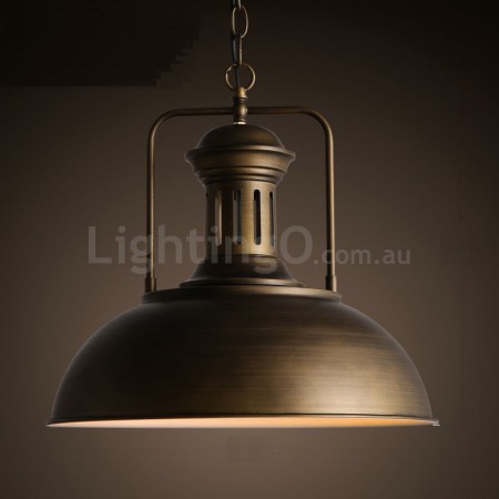 Retro / Vintage Metal 1 Light Pendant Light