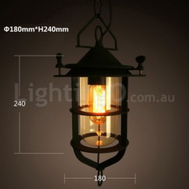 Retro / Vintage Metal 1 Light Pendant Light