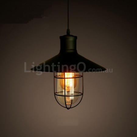 Retro / Vintage Metal 1 Light Pendant Light