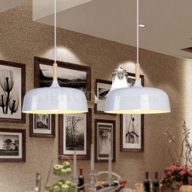 Modern/ Contemporary Wood Metal Pendant Light