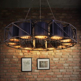 22 Light Industrial Style Steel Chandelier