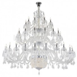 50 Light Clear Luxurious Huge Candle Style Crystal Chandelier
