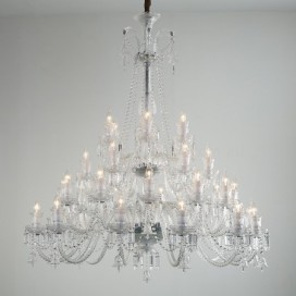 36 Light Clear Luxurious Candle Style Crystal Chandelier