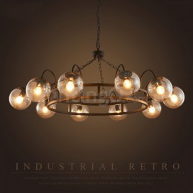 20 Light Industrial Style Steel Chandelier